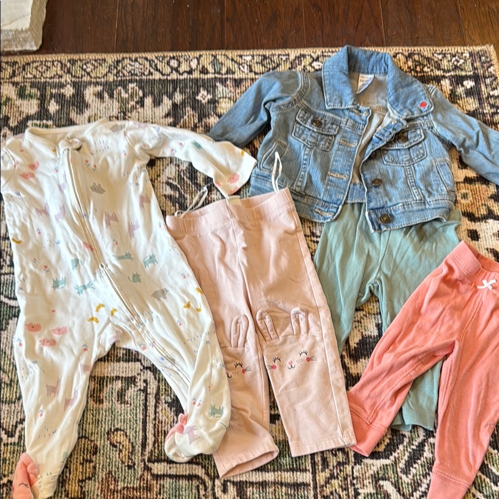 Bundle Baby Clothing Set with Denim Jacket and Onesie
